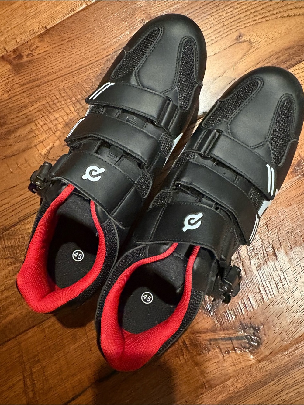 Peloton Cycling Shoes with Red Lining - size 45